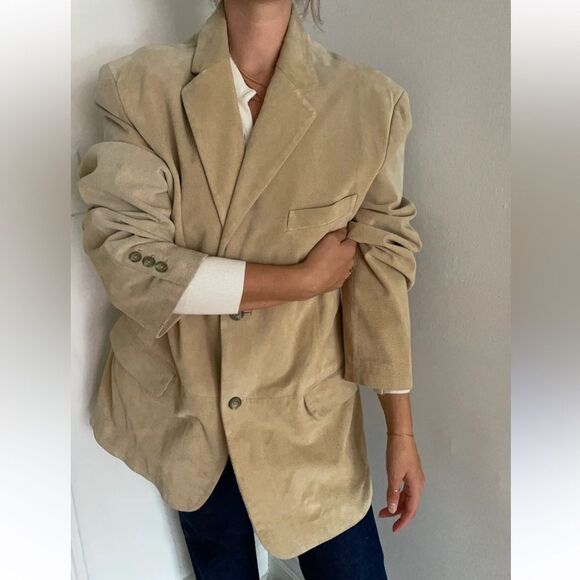 NEW LONG CAMEL OLD NAVY WOMEN’S XL WOOL BLEND LINED BLAZER/SUIT-DRESS JACKET - Picture 1 of 9